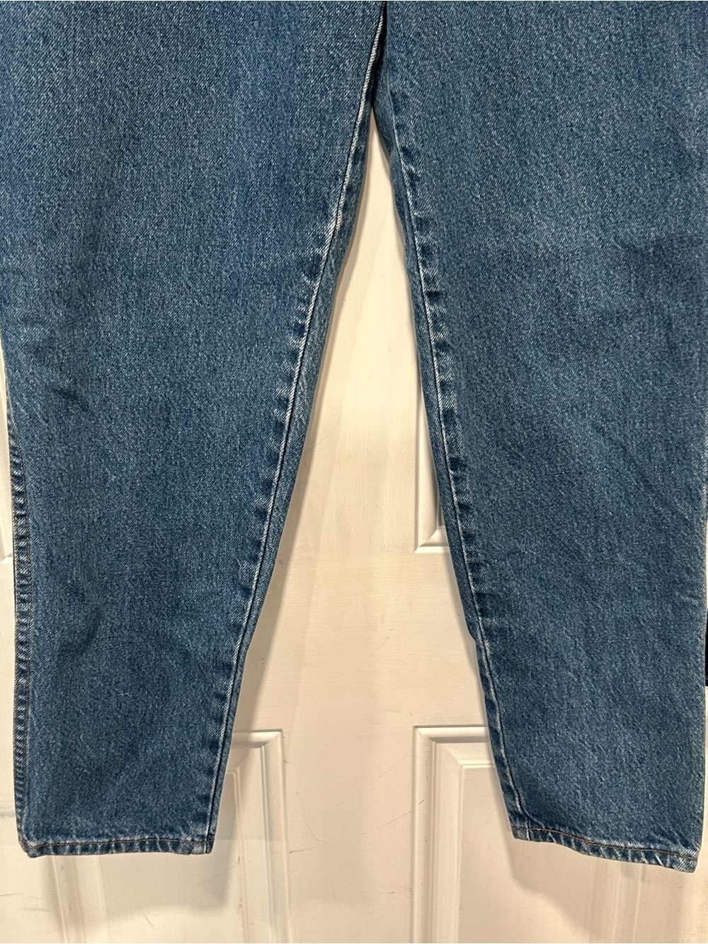 Vintage Chic Mom Jeans Medium Blue High Waist Made In USA 80s Taper Denim Sz 14 - Picture 2 of 13